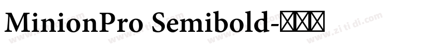 MinionPro Semibold字体转换